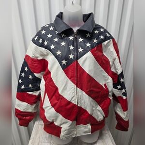 Vintage Michael Hoban Red and Black Leather Jacket